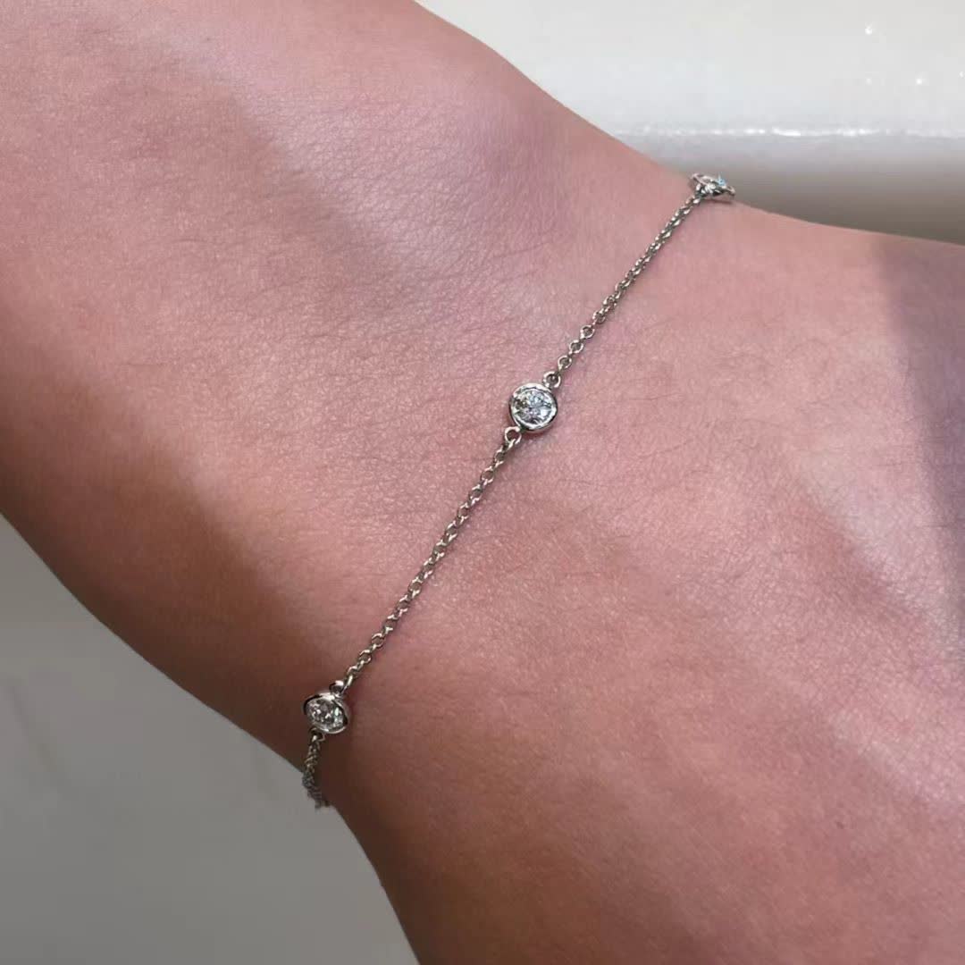 Tiffany & Co Elegant Silver Diamond Bracelet